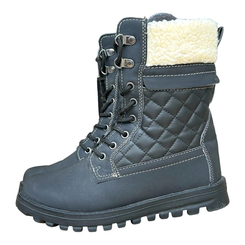 Polar Women Thermal Snow Winter Waterproof‎ Zipper Lace-up Boots US 6